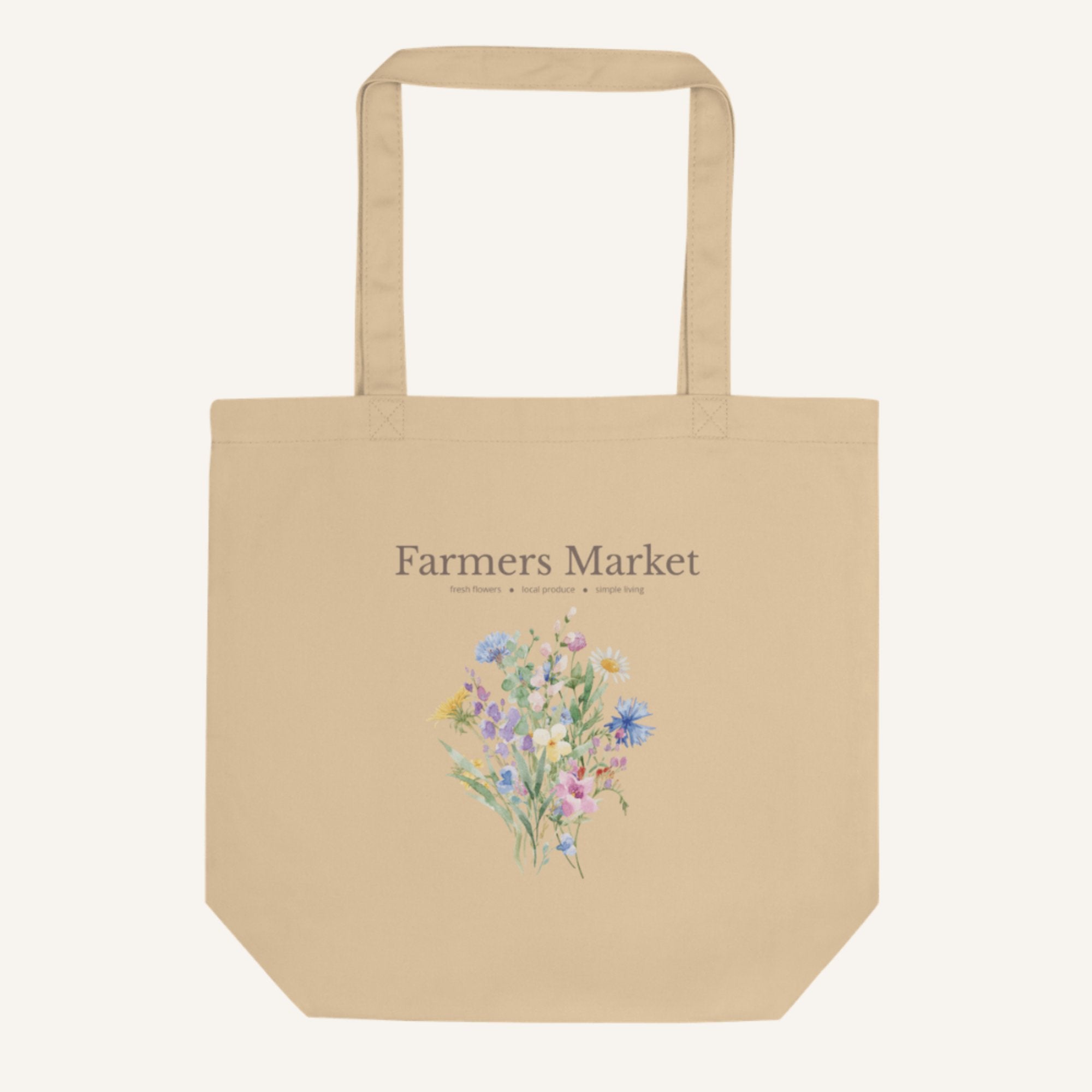 Farmers Market Floral Eco Tote Bag