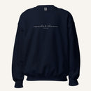 navy sweatshirt with 'Searched & known' text