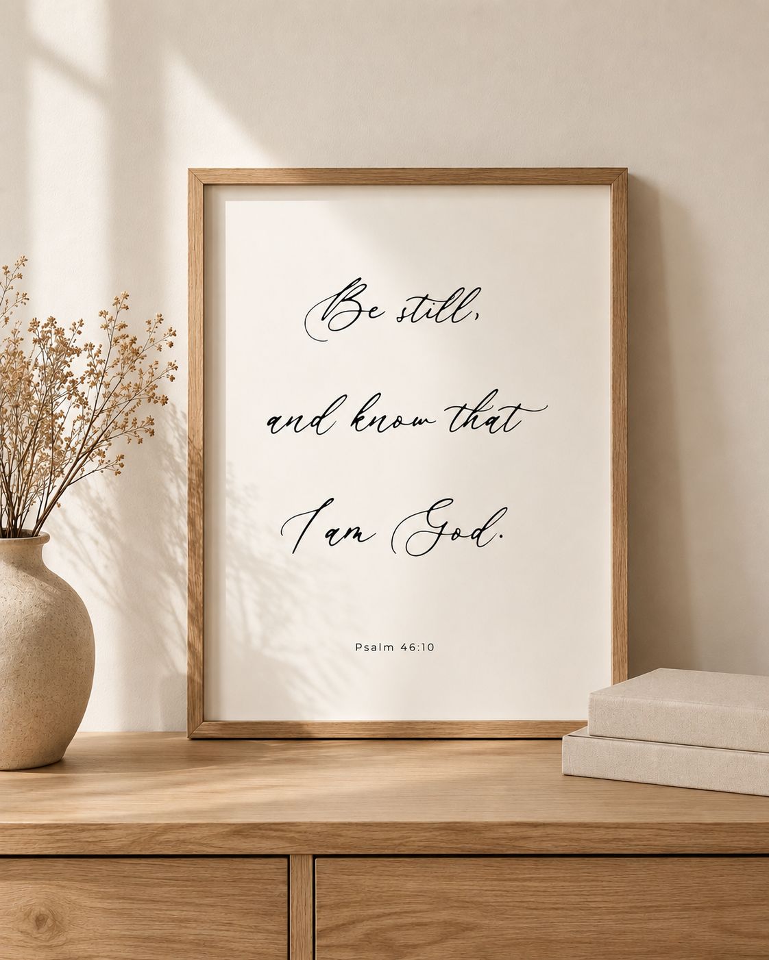 Be Still and Know That I Am God Christian Wall Art Print | Psalm 46:10