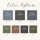 Color swatches with 'Jesus & Coffee' text on a white background