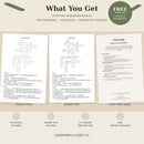 a "what you get" infographic for Scripture Crossword Puzzles