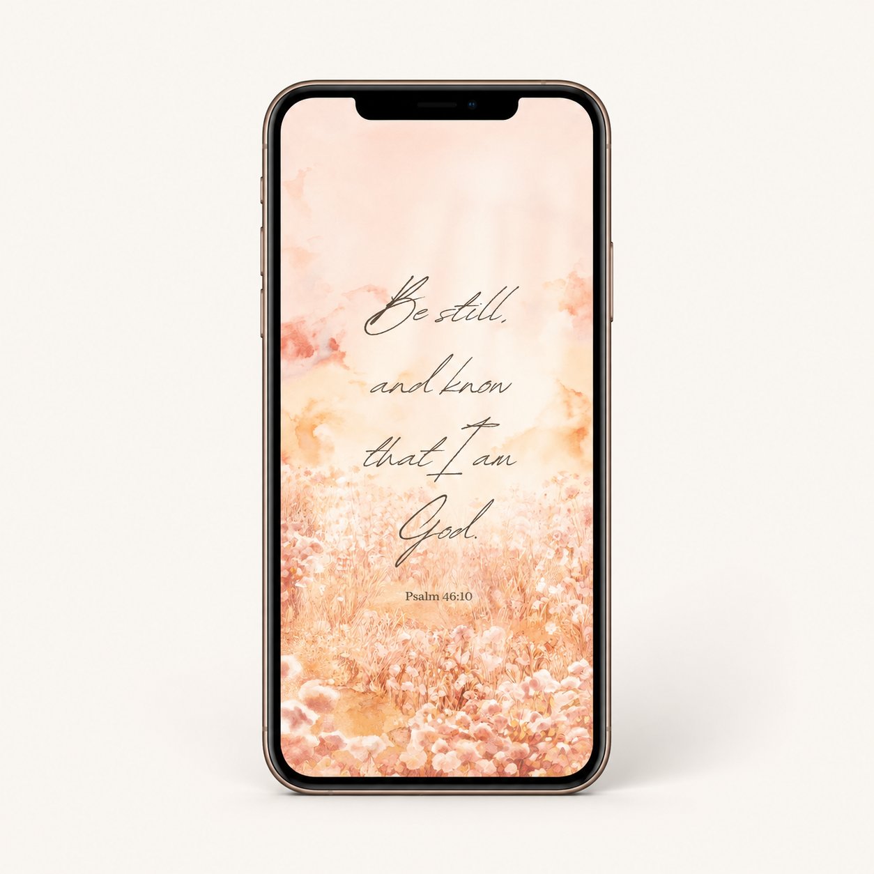 Be Still and Know That I Am God Phone Wallpaper | Psalm 46:10 Christian Digital Download